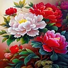 Peony - 9CT Partial Beaded Cross Stitch Kit(50x71cm)