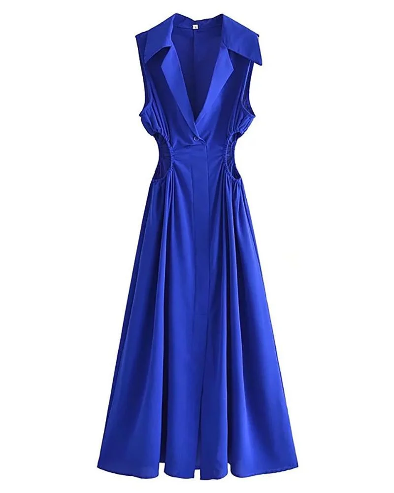 Sexy V-Neck Waistless A-Line Dress