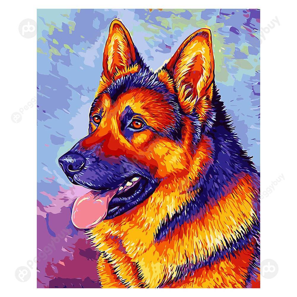 

40*50CM Paint By Numbers-German Shepherd, 501 Original