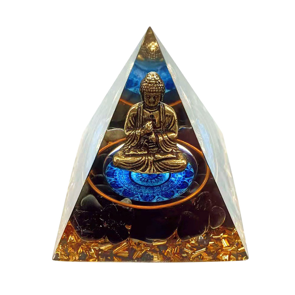 Natural Crystal Pyramid Healing Energy Meditation Home Office Decor (D)