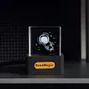 Crystal Cube Holographic Desktop Smart Weather Station Digital Clock for Home