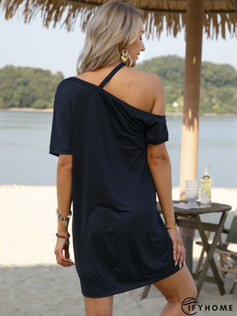 Casual Cotton-Blend Knitting Dress | IFYHOME