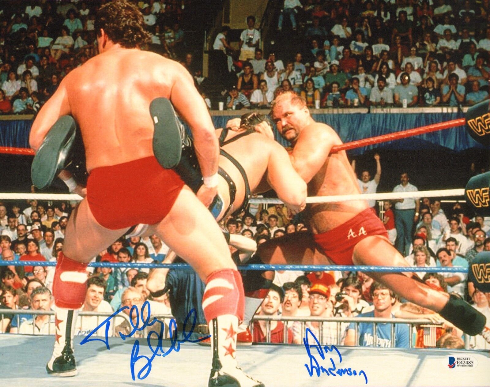 Tully Blanchard & Arn Anderson Signed 11x14 Photo Poster painting BAS Beckett COA WWE Autograph