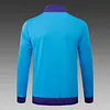 2025/2026 Real Madrid Light Blue Retro Long Zipped Jacket Football Shirt 1:1 Thai Quality