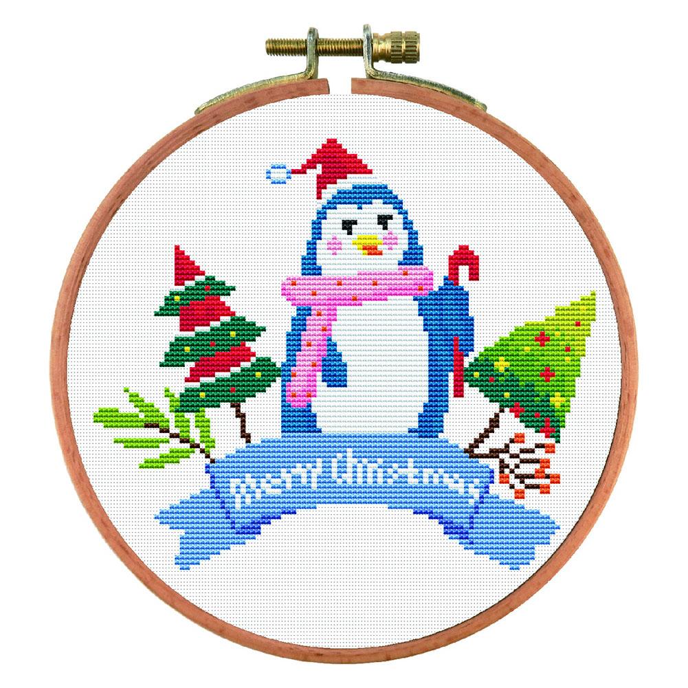 

penguin - 14CT Stamped Cross Stitch - 33*33cm, 501 Original