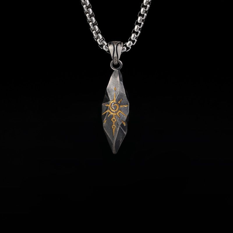 Wishing Stone Hammered Open Necklace