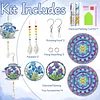 2pcs DIY Diamond Painting Flower Wind Chimes Crystal Window Suncatcher Craft Set Birthday Gifts Home Garden Decor