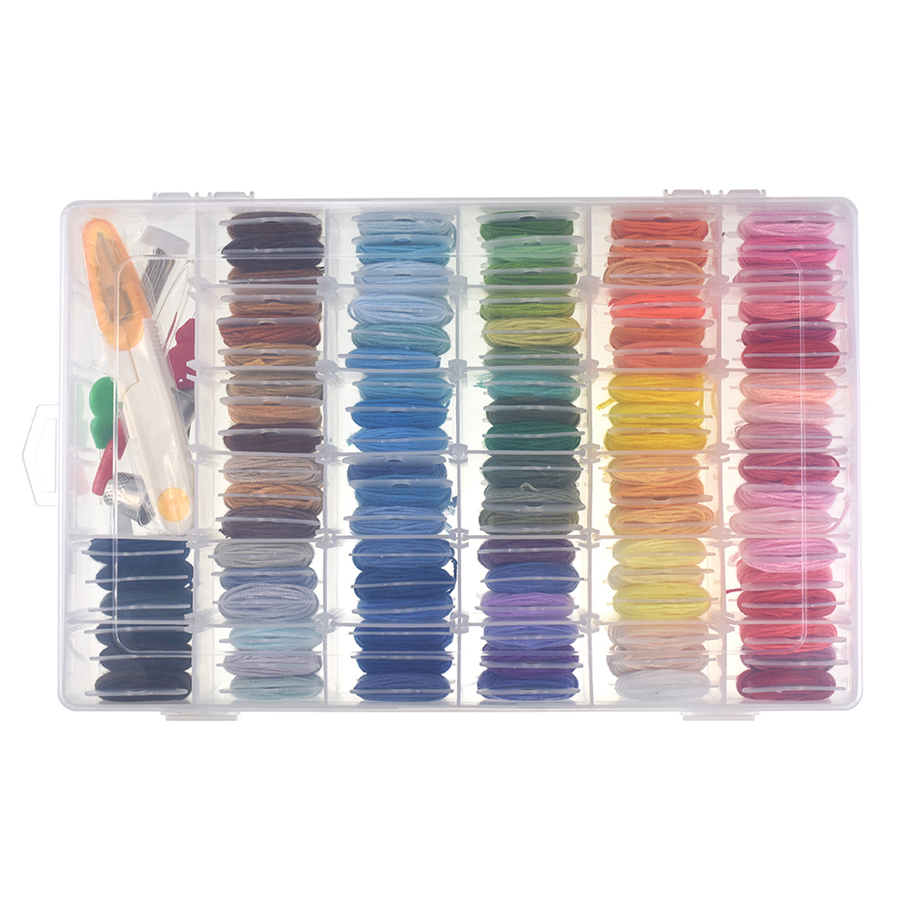 

100 Colors Cross Stitch Threads Embroidery Kit, 501 Original