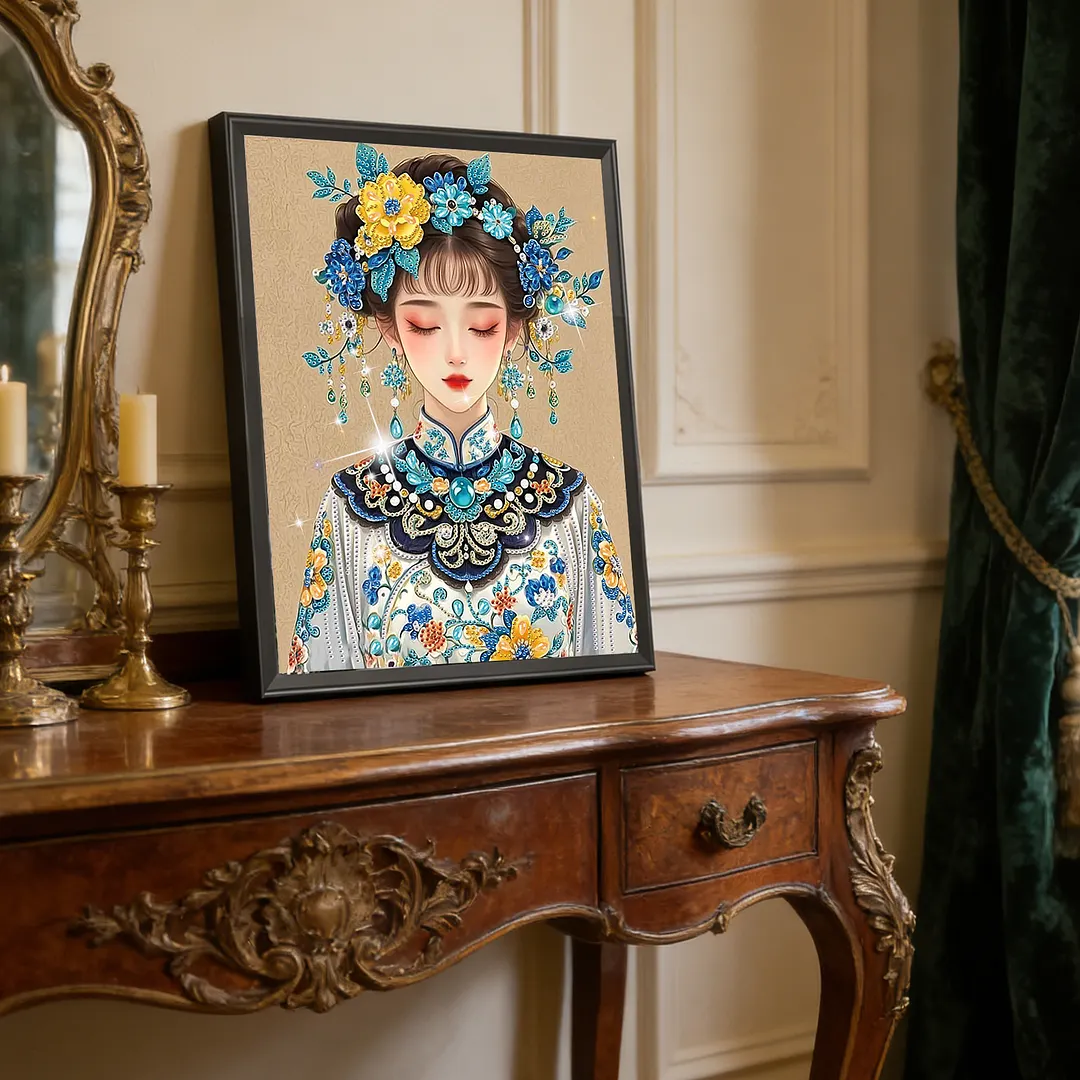 Diamond Painting - Partial Special Shaped Drill - Elegant Lady(Canvas|30x40cm)