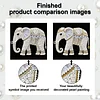 DIY Pearl Painting Elephant for Home Decor with Frame(25x25cm)