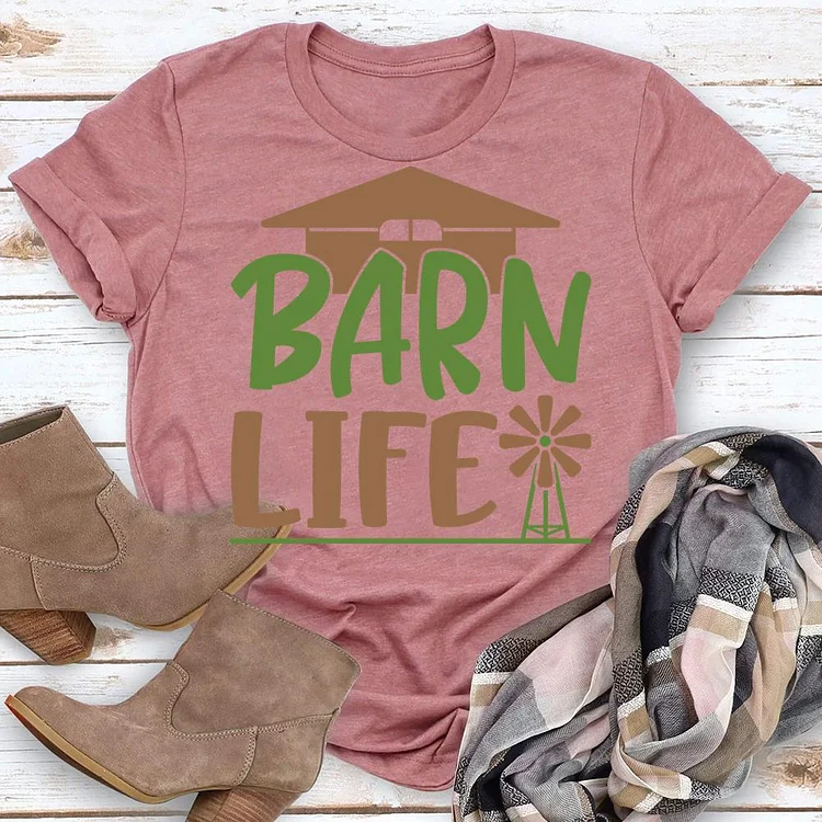 BARN LIFE Round Neck T-shirt-0018771