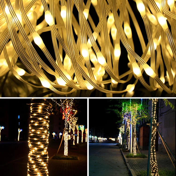 Christmas Outdoor Solar LED Lantern String Lights