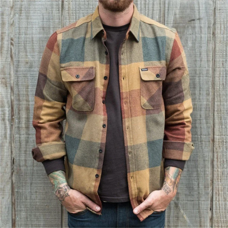 Work Shirts Short Sleeve Shirt Cardigan Men's Coat