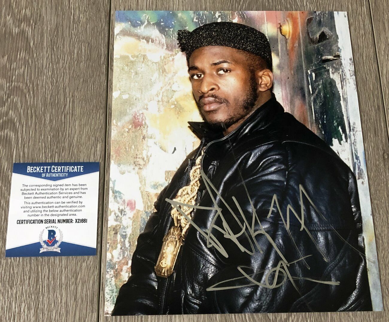 RAKIM RAPPER SIGNED AUTOGRAPH ERIC B & RAKIM 8x10 Photo Poster painting wEXACT PROOF BECKETT COA