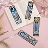(US Local)Christmas Train A5 Size Diamond Painting Notebook Set with 4Pcs Bookmark Gift