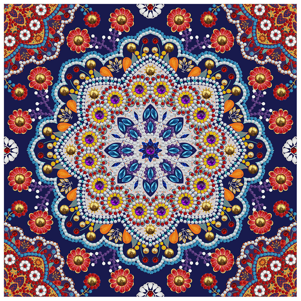 

36*36CM - Special Shaped Diamond Painting - Mandala Flower, 501 Original