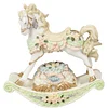 Music Box Rocking Horse--Carousel Rocking Horse with Flowers