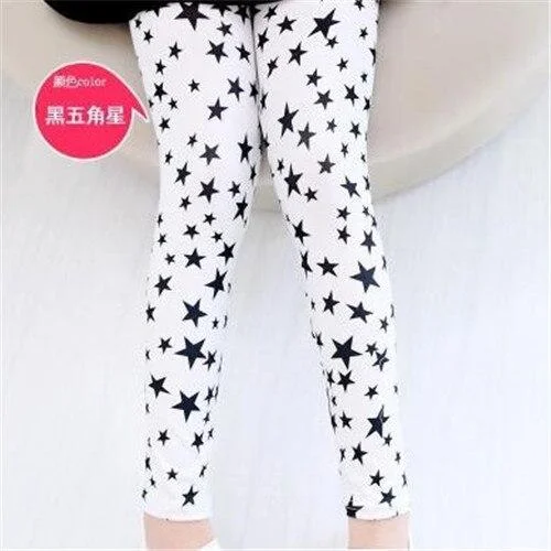 Kids Leggings Baby Girls Clothes Flower Printed Skinny Pants Children Cotton Pencil Trousers 2-11 Years Girl Leggings