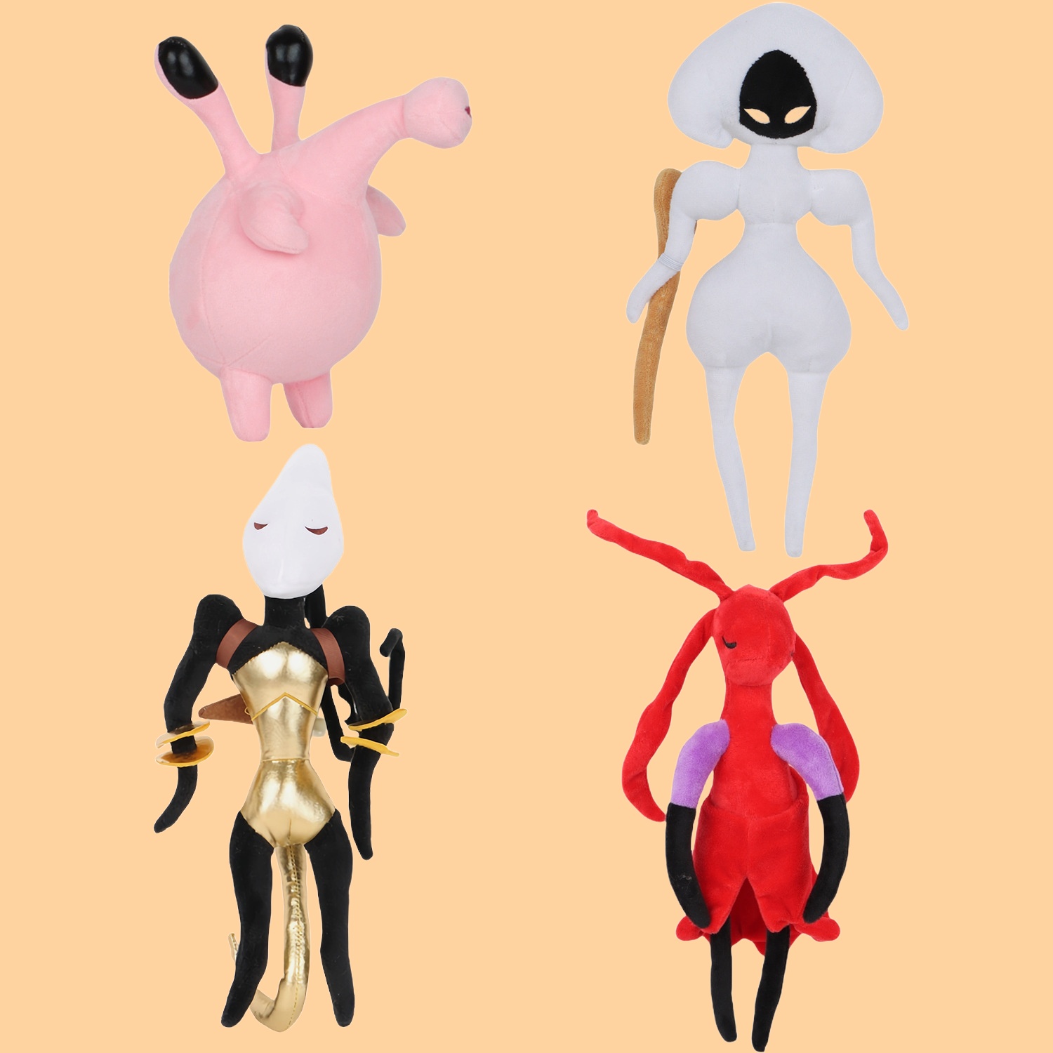 shakra silksong Plush &  lost lace silksong plush & nuu plush silksong & silksong carmelita Plush 4pcs 99nightsdeerplush