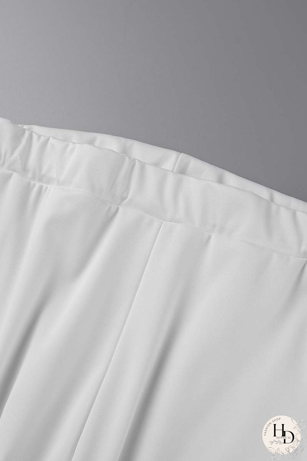 White Sexy Casual Solid Patchwork Backless Asymmetrical One Shoulder Long Sleeve Two Pieces