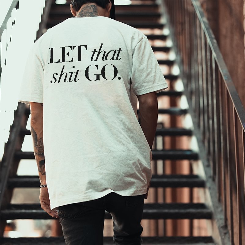 Let That Go Print T-shirt In White -  