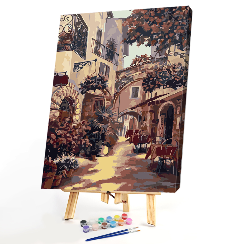 

40*50CM Paint By Numbers-Street Alley, 501 Original
