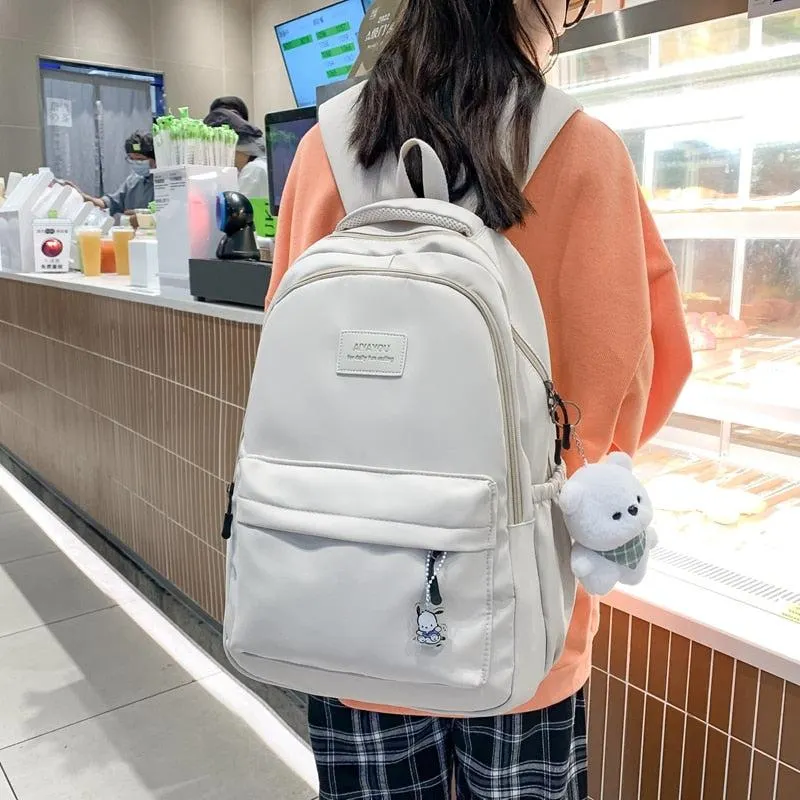 Brownm Girl Waterproof School Backpack