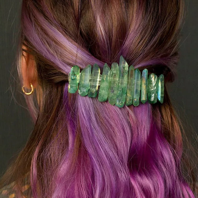 Bohemia Colourful Crystal Spring Hairpin-Peridot