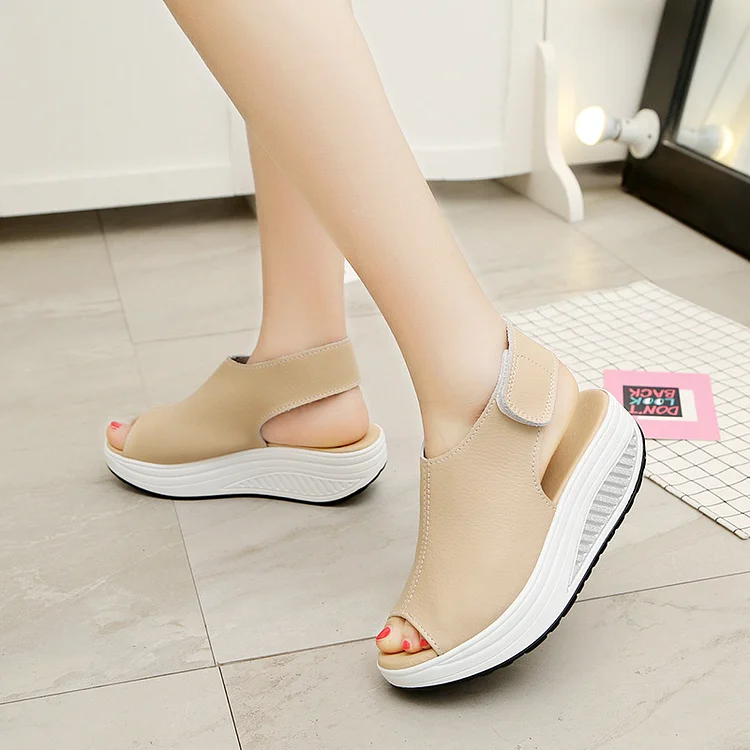 Comfy Slip-On Sandal Platform Shoes  Stunahome.com