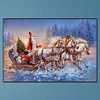 (Grande Taille) Cheval de Tra&icirc;neau de Santa - Compl&egrave;te Rond Peinture au Diamant 60*40cm