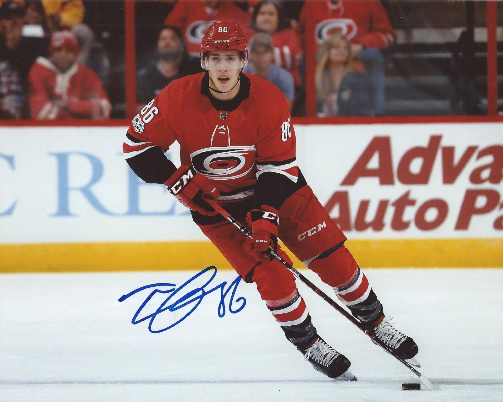 Teuvo Teravainen Signed 8x10 Photo Poster painting Carolina Hurricanes Autographed COA B