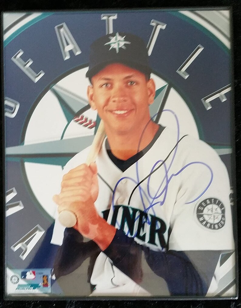 Alex Rodriguez Signed Autographed Glossy 8x10 Photo Poster painting Seattle Mariners - COA Matching Holograms