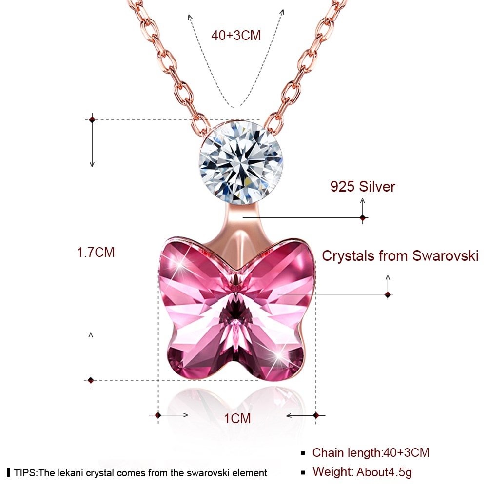 Butterfly Pendant Sister Necklace