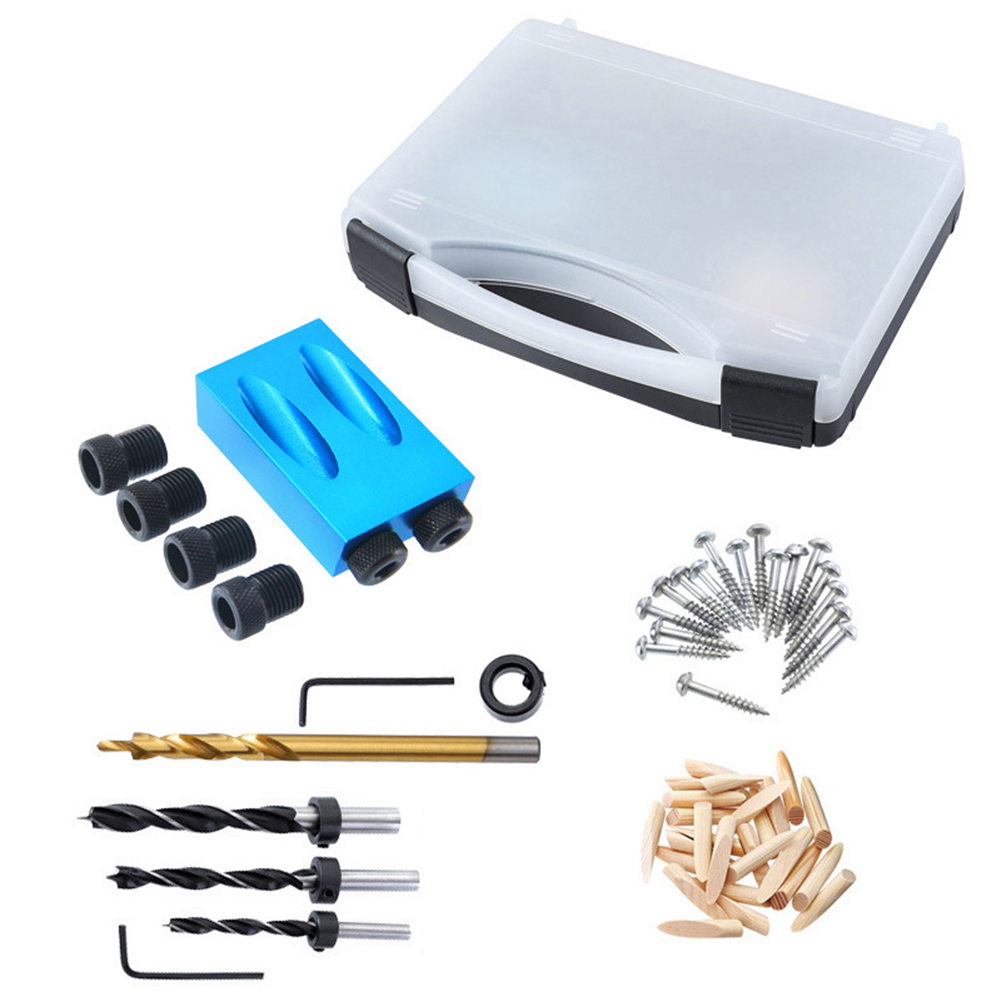 

15 Degree Oblique Hole Locator M6-10 Drill Bits Jig Guide Woodworking Tools, 501 Original