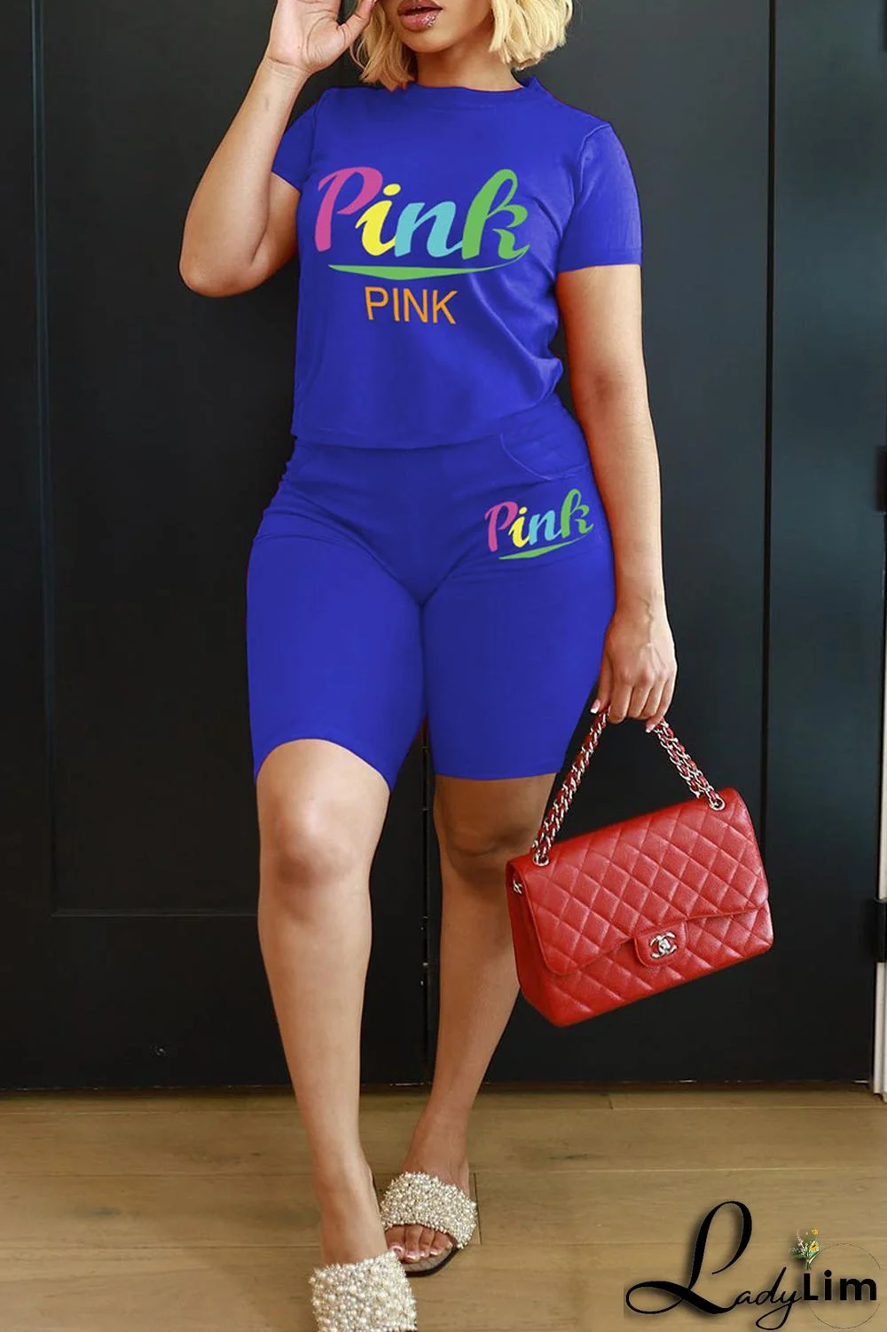 Yellow Casual Print Patchwork O Neck Short Sleeve Two Pieces