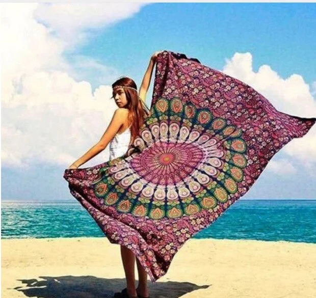 Oversize Hippie Mandala Tapestry Wall Hanging Bohemian Psychedelic Tapestry Fabric Wall Carpet Bed Sofa Cover Picnic Mat Shawl