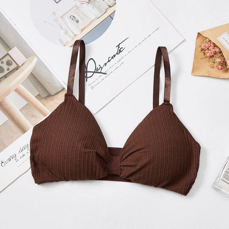 Sexy bra ladies push-up bra wireless underwear solid color bra cotton bra seamless underwear ladies bra