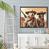 Handsome Cowboy Animal-Full Round Diamond Painting 30*40CM