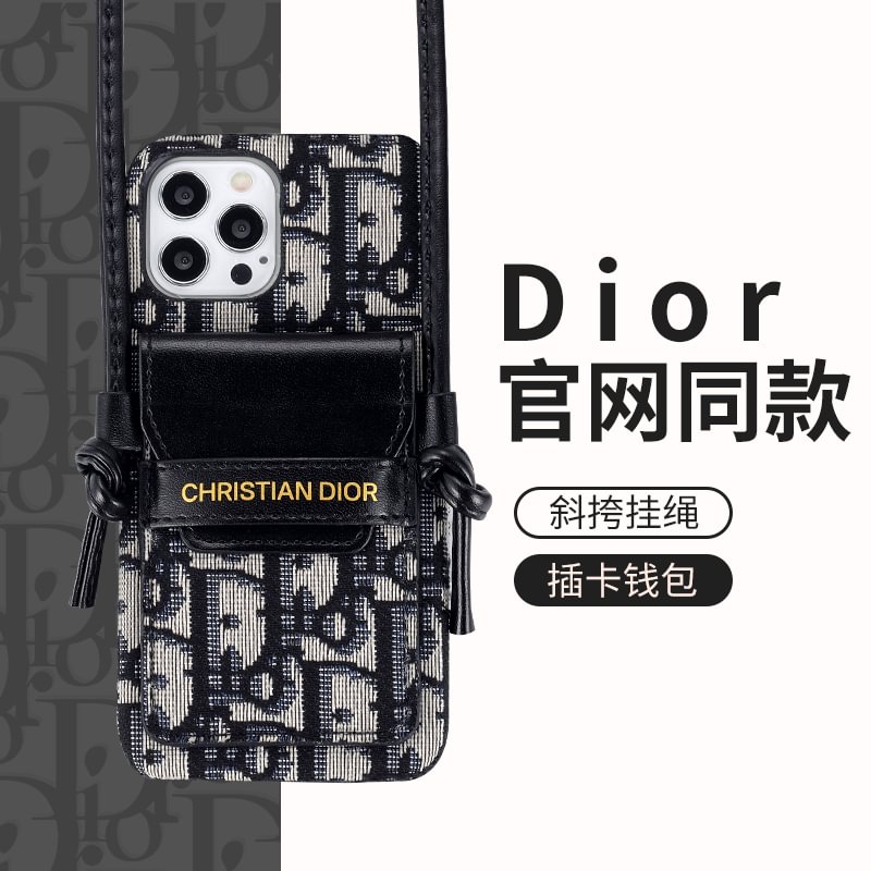 Dior DIY crossbody phone cases for iPhone 15pro 14pus 13promax 12 11pro xsmax xr x 7 8plus
