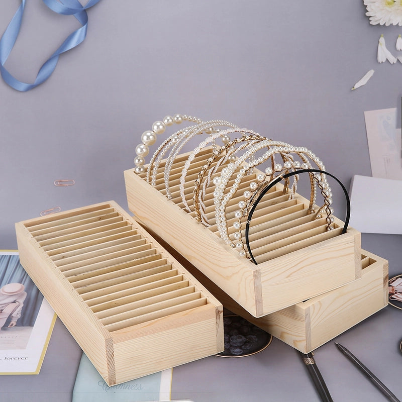 1 Piece Solid Wood Minimalist Classic Style Rectangle Jewelry Rack