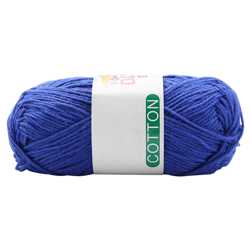 

Solid Color Baby Milk Cotton Yarn Scarf Hat Sweater Crochet Knitting Yarn, Royal blue, 501 Original