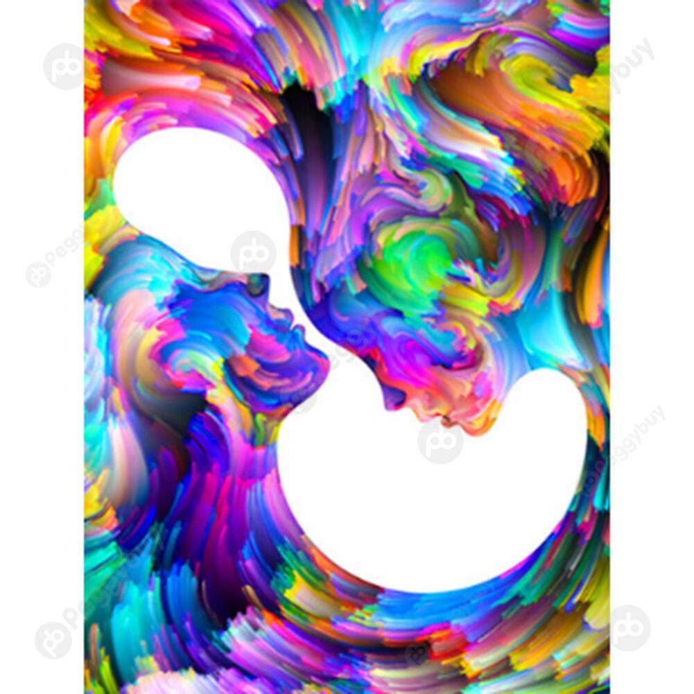 

40*50CM Paint By Numbers-Abstract Girl Profile, 501 Original