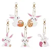 DIY Diamond Painting Keychain-5pcs/Set Rabbit Bag Keychain Jewelry Gift