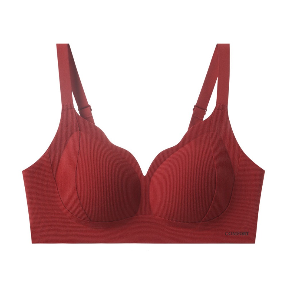Dzgolf Fashion Seamless Triangle Cup Bra Yoga Sports Bralette with Pad Wireless Bras Underwear Intimates Deep V Bra Girl
