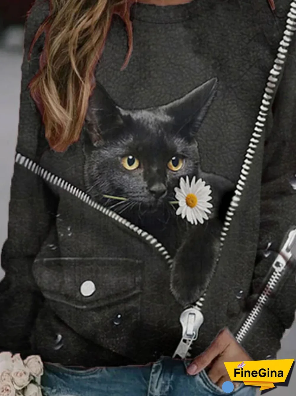 Long Sleeve Animal Shirts & Tops