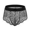 Men's Sexy Bow Lace Bra Boxer Briefs Combo