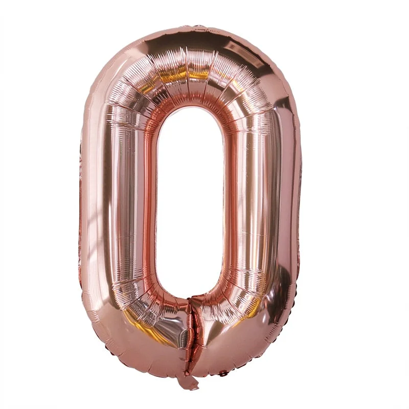 Rose Gold Birthday Party Balloons Set Happy Birthday Party Decoration Adult Foil Balloons Air Ballons Globos Supplies