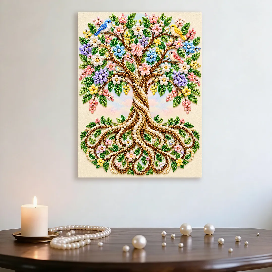 Pearl Painting Kit for Adults Tree 11.81x15.75in