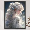 (Big Size) Silver-Haired Butterfly Girl - 11CT Stamped Cross Stitch 50*65cm/19.69*25.59in