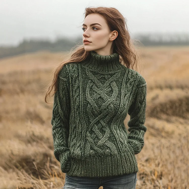 Vintage Irish Celtic Turtleneck Sweater
